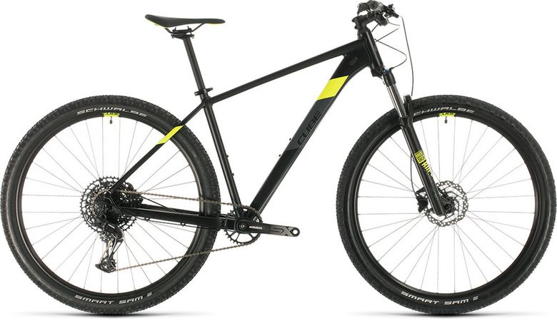 Bicykel CUBE Analog black'n'flashyellow 2020