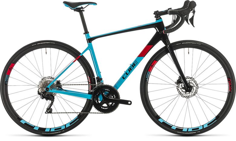 Bicykel CUBE Axial WS GTC Pro lightblue'n'red 2020