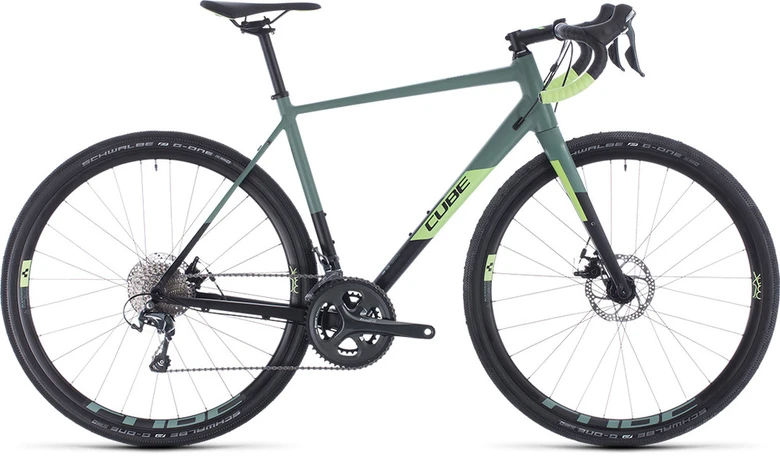 Bicykel CUBE Nuroad Pro black'n'sharpgreen 2020