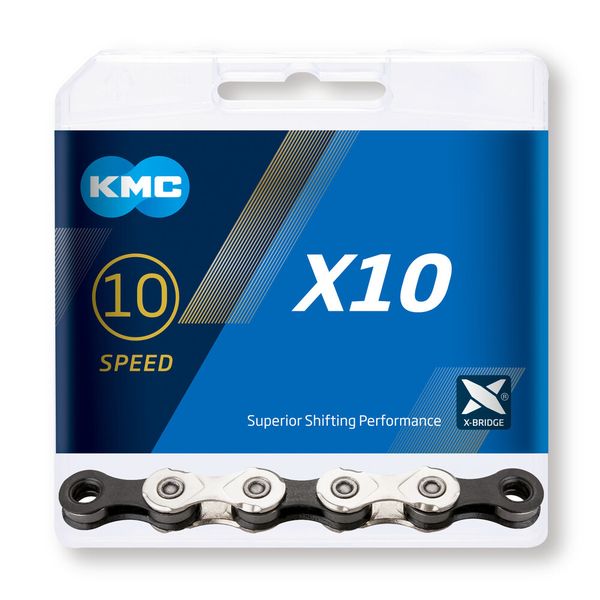 Reťaz KMC X10 Silver/Black, 10 Speed
