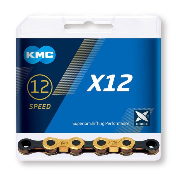Reťaz KMC X12 Gold/Black Ti-N, 12 Speed
