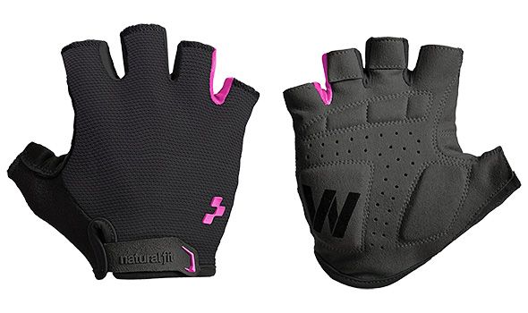 Dámske rukavice CUBE WLS Natural Fit čierno-ružové